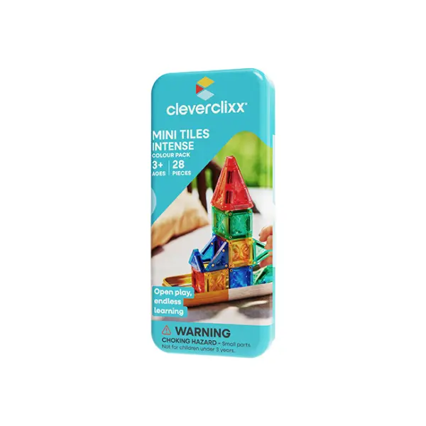 Cleverclixx - mini dlaždice Intense (pestré barvy) - 28 kusů