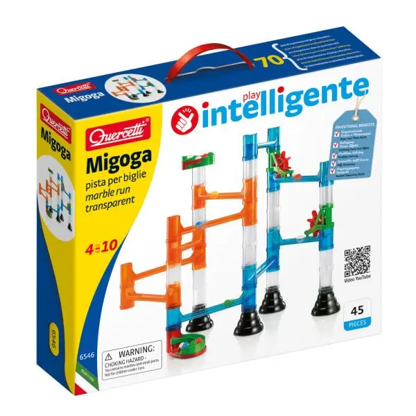 Kuličková dráha Marble Run Transparent 45 dílů, věk 4+
