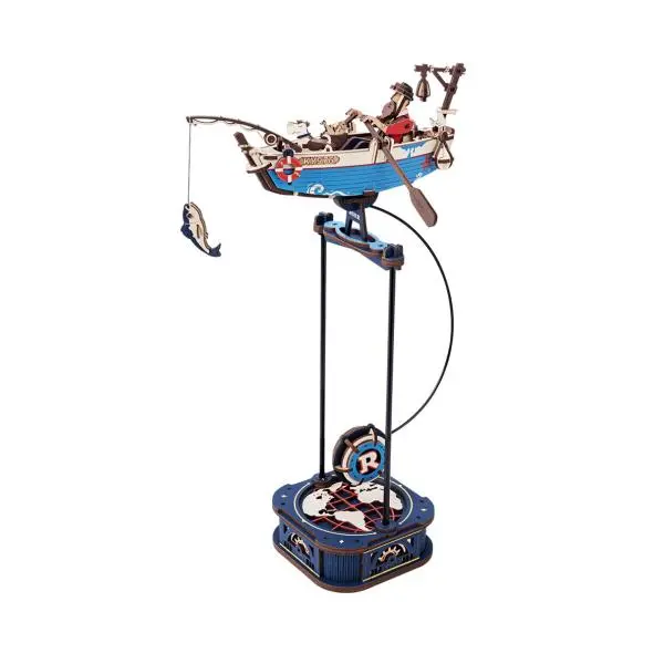 ROBOTIME Rokr 3D dřevěné puzzle Rybářská loď s kyvadlem 161 dílků 166399