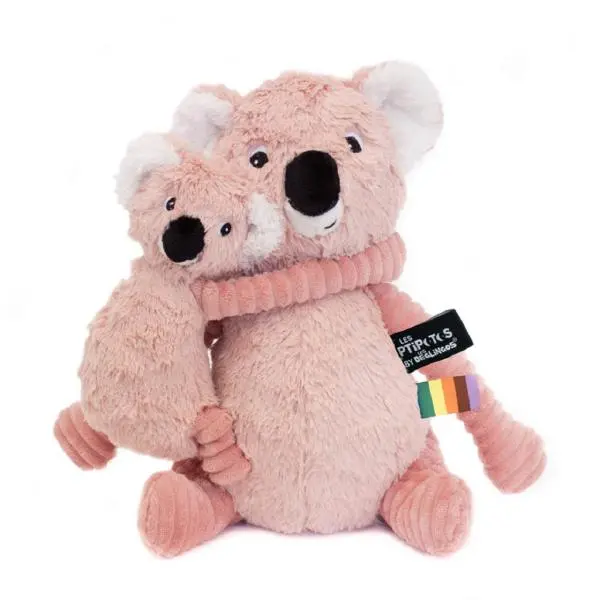 Ptipotos Plyšová koala Trankilou růžová - máma s děťátkem