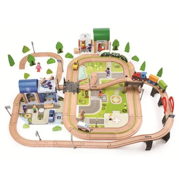 2Kids Toys Vláčkodráha Město a Vesnice 200 dílů