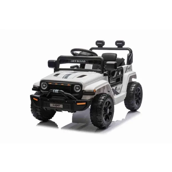 Elektrické autíčko OFFROAD NEW s pohonem zadních kol, bílé, Lithiová baterie