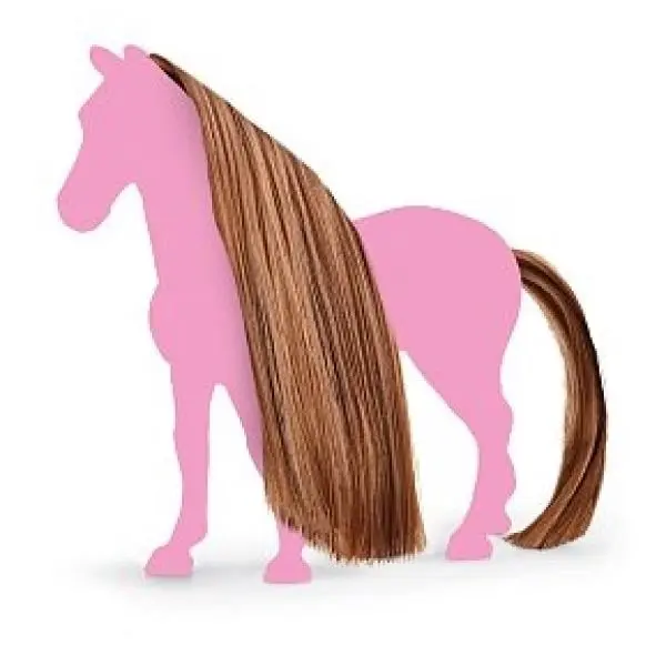 Schleich 42651 horse club hnědé doplňky na ocas a hřívu