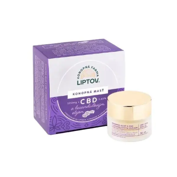 Konopná mast CBD 1.65% (CBD 500mg) levandule 30 ml