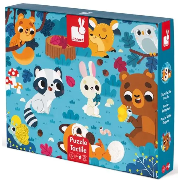 Dotykové puzzle: Lesné zvieratká - puzzle z kategorie 15 – 60 dielikov