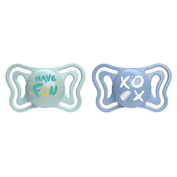 CHICCO Dudlík Physio Light silikonový chlapec 6-16m, 2 ks