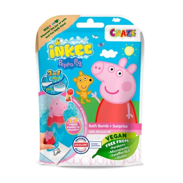 INKEE - Pěnivá bomba do koupele s překvapením - Peppa Pig