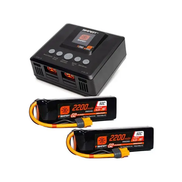 Spektrum Smart Powerstage G2 Air 4S 2200mAh IC3 2x, nabíječ S250