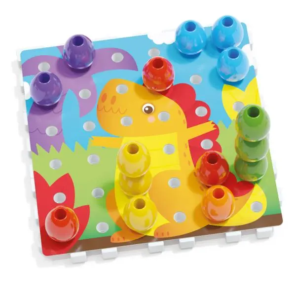 Quercetti Jumbo Peggy jumbo pegs & pegboard – mozaika s velkými kolíčky