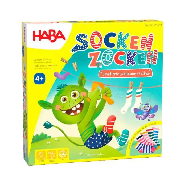 Haba Společenská hra pro děti Šťastné ponožky - velké třídění od 4 let