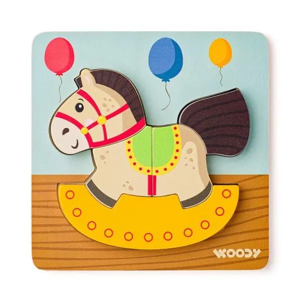 Woody Puzzle Baby - houpací koník