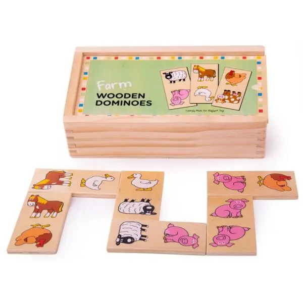 Domino - Zvířátka na farmě, 28ks (Bigjigs)