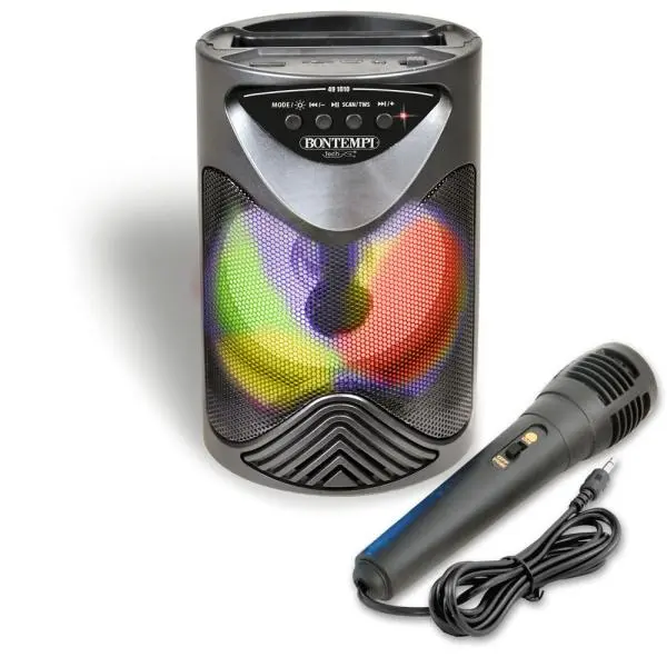 Bontempi Bezdrátový reproduktor s mikrofonem a RGB podsvícením