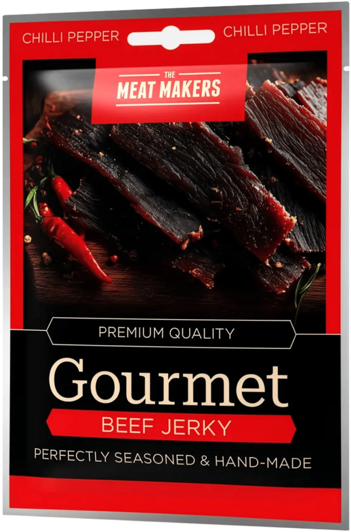 The Meat Makers Gourmet Beef Jerky Chilli Pepper 50g