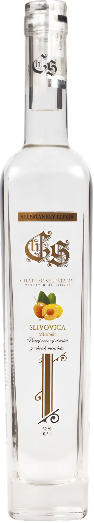 Chateau Selešťany Slivovice Mirabela 52% 0,5l