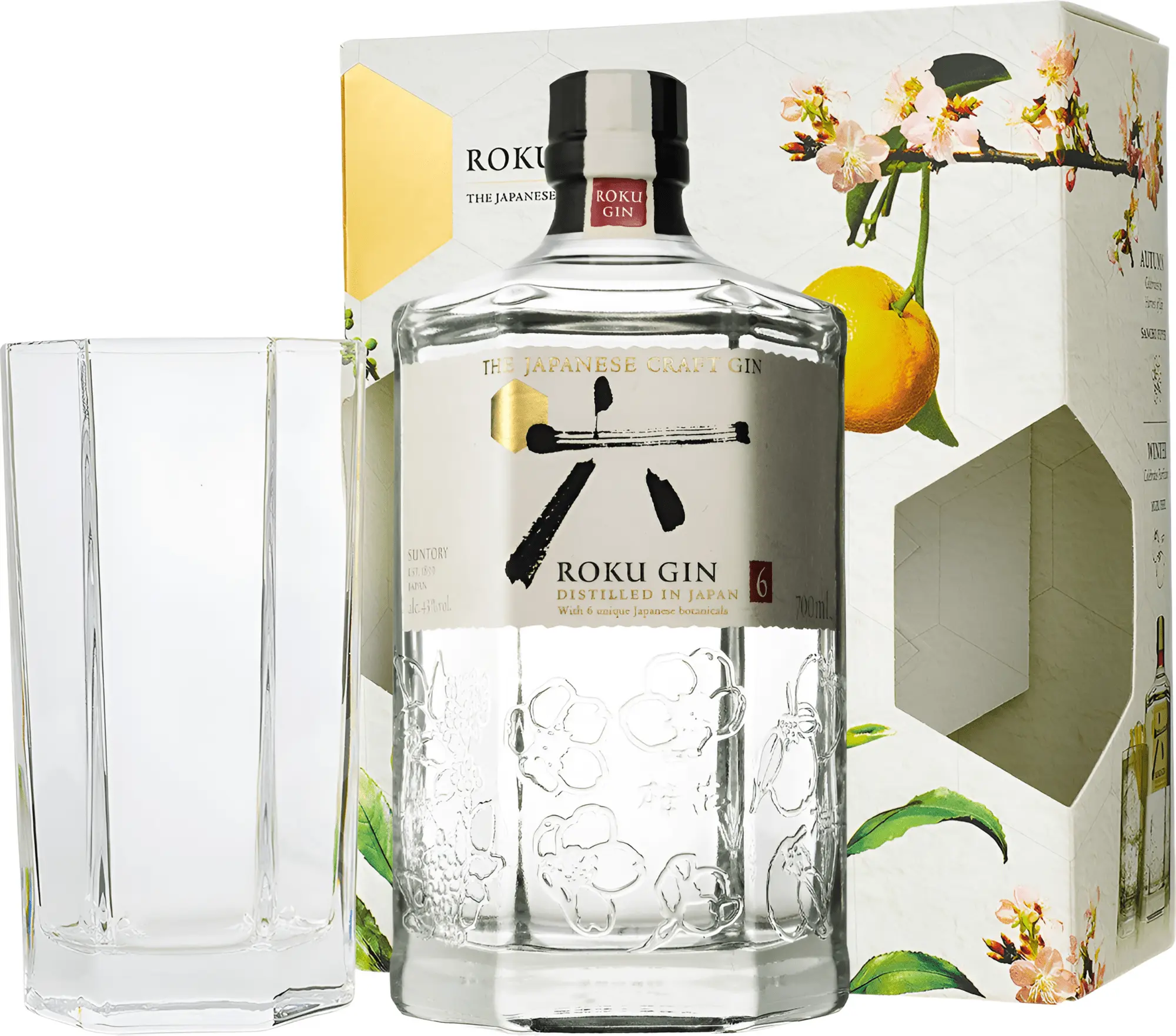 Roku Japanese Craft Gin se sklenicí 43% 0,7l (darčekové balenie 1 pohár)