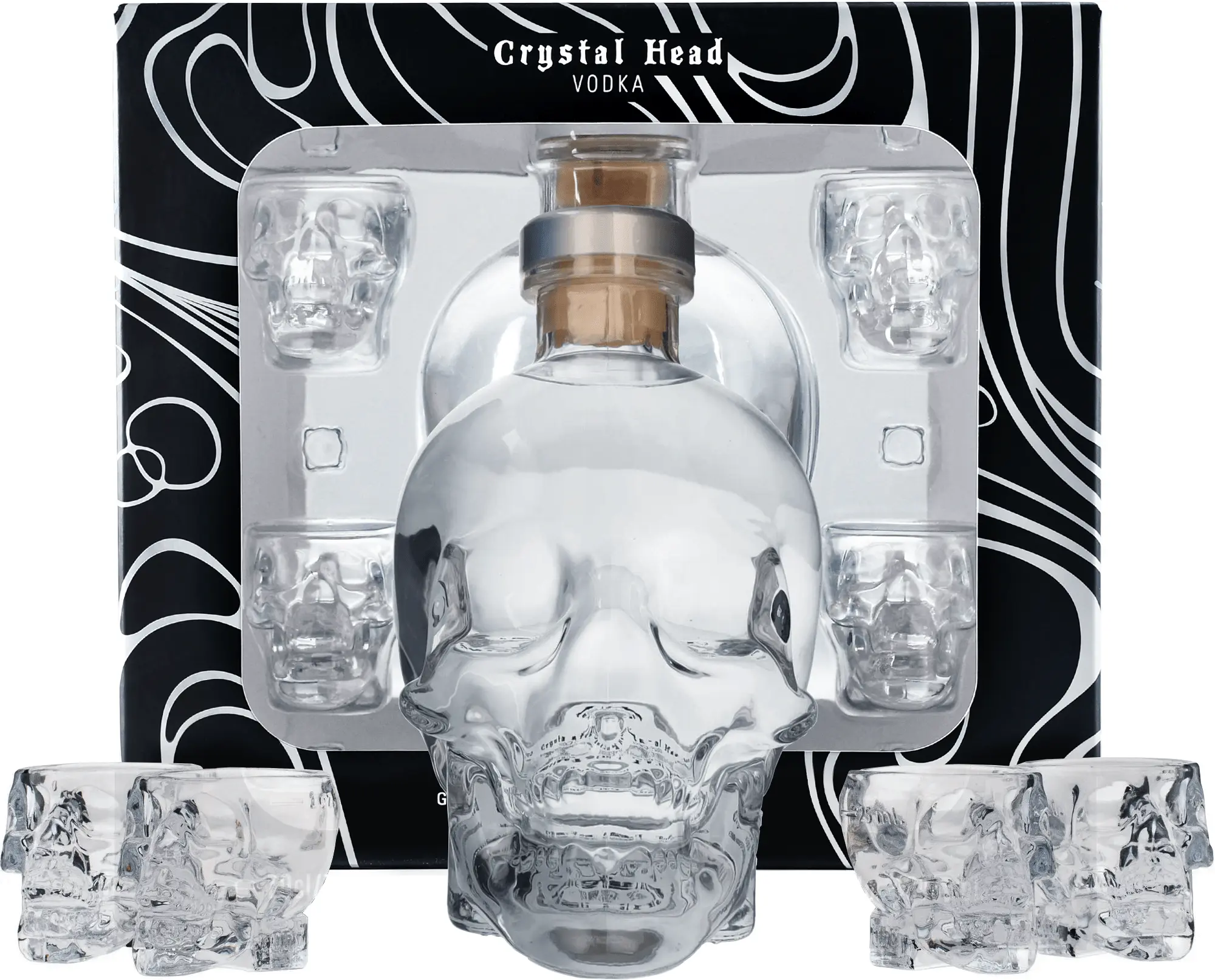 Crystal Head se 4 sklenicemi 40% 0,7l (darčekové balenie 4 poháre)