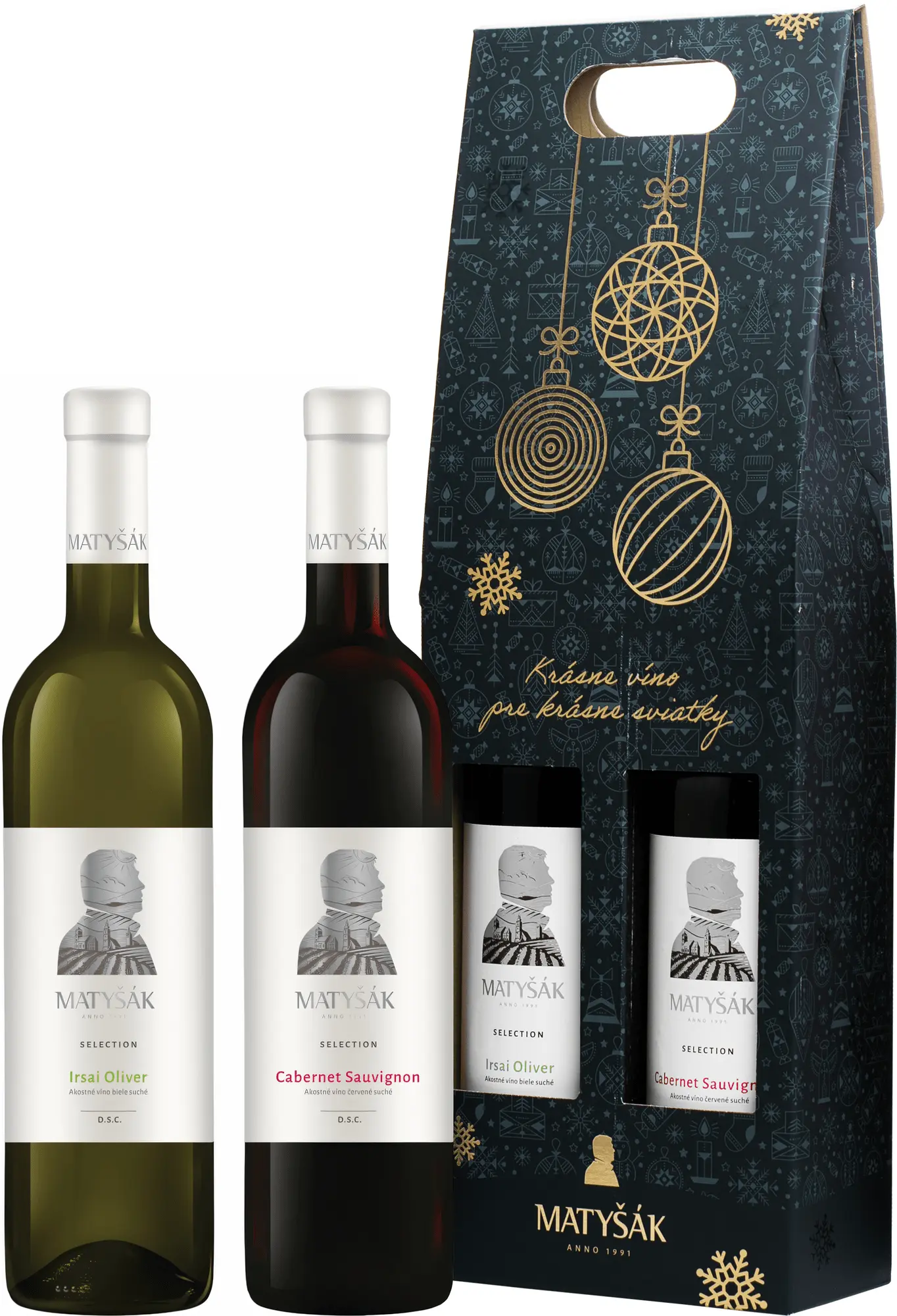 Matyšák Vánoční Set Irsai Oliver + Cabernet Sauvignon 2x0,75l 12,75% 1,5l