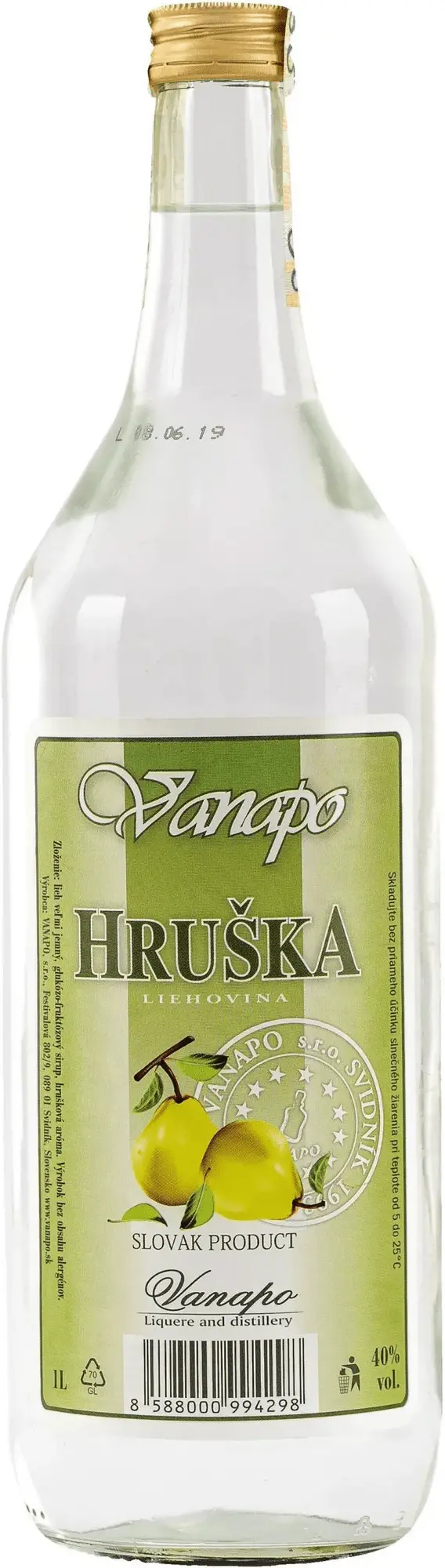 Vanapo Hruška 1l 40%