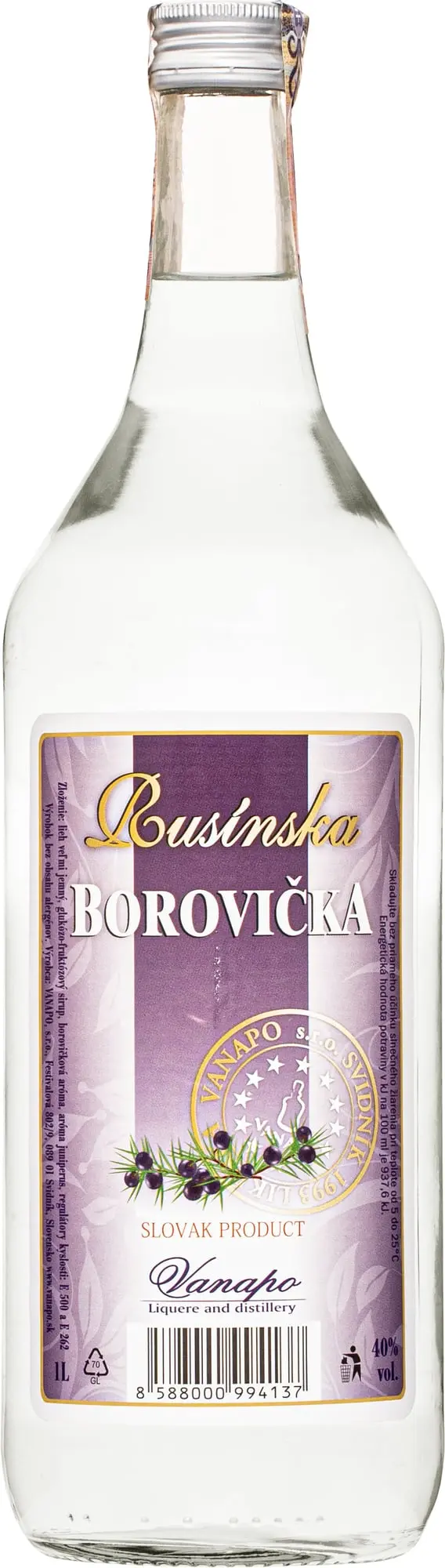 Borovička Rusínská 1l 40%