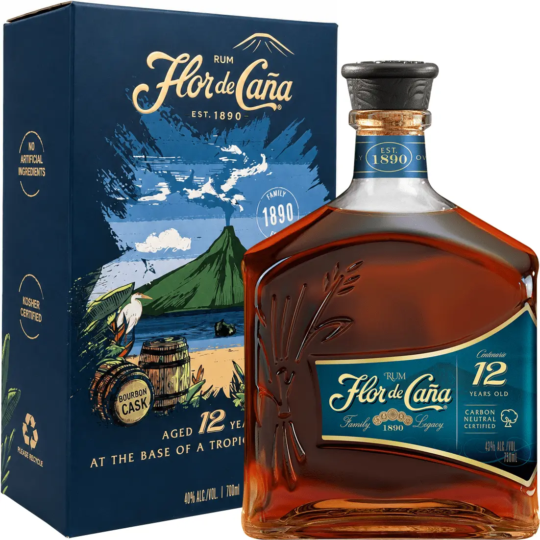 Flor de Caña 12 yo 40% 0,7l