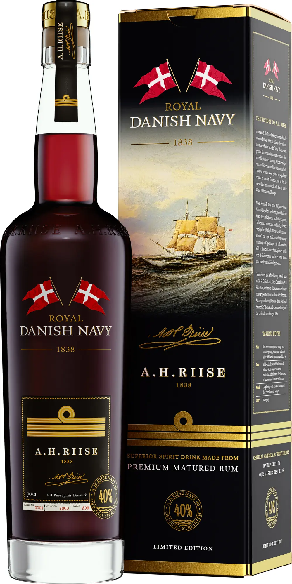 A.H. Riise A.H.Riise Old St. Croix Royal Navy 40% 0,7l