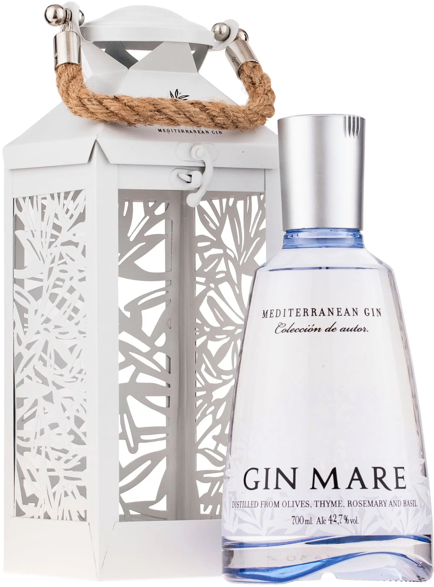 Gin Mare + lucerna 42,7% 0,7l (dárkové balení kazeta)