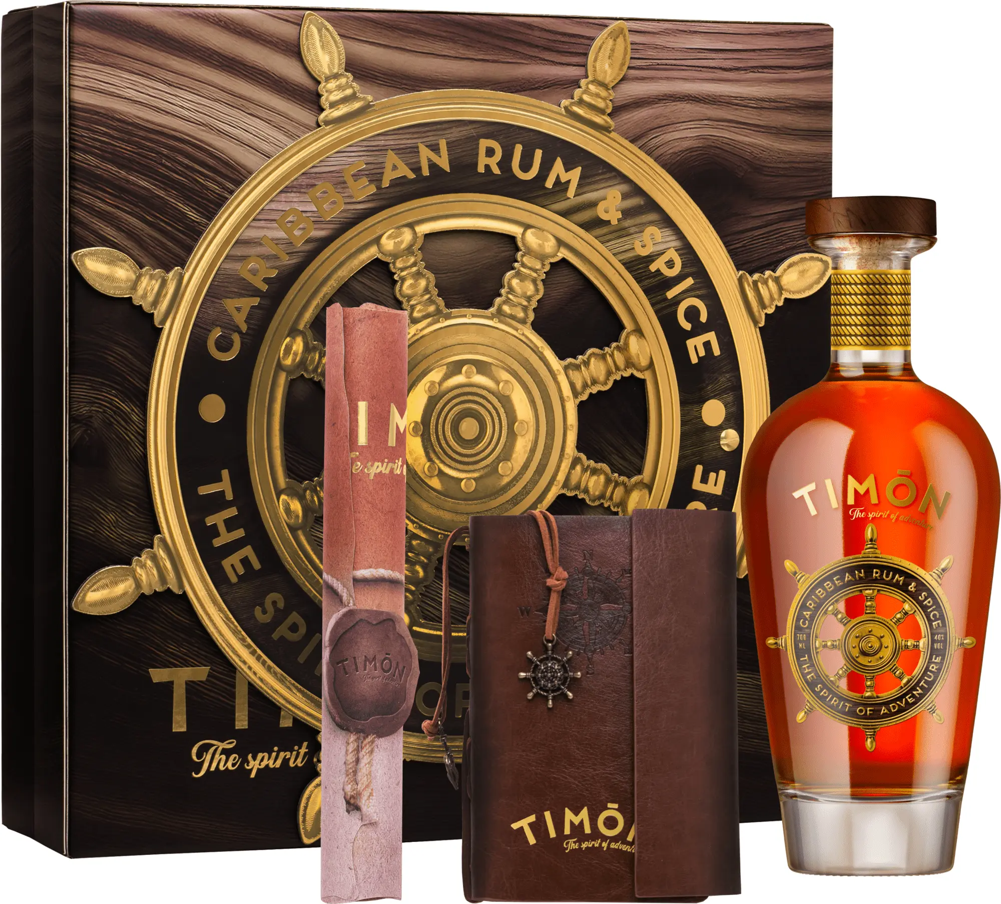 Timón The Spirit Of Adventure Gift Box 40% 0,7l (dárkové balení kazeta)