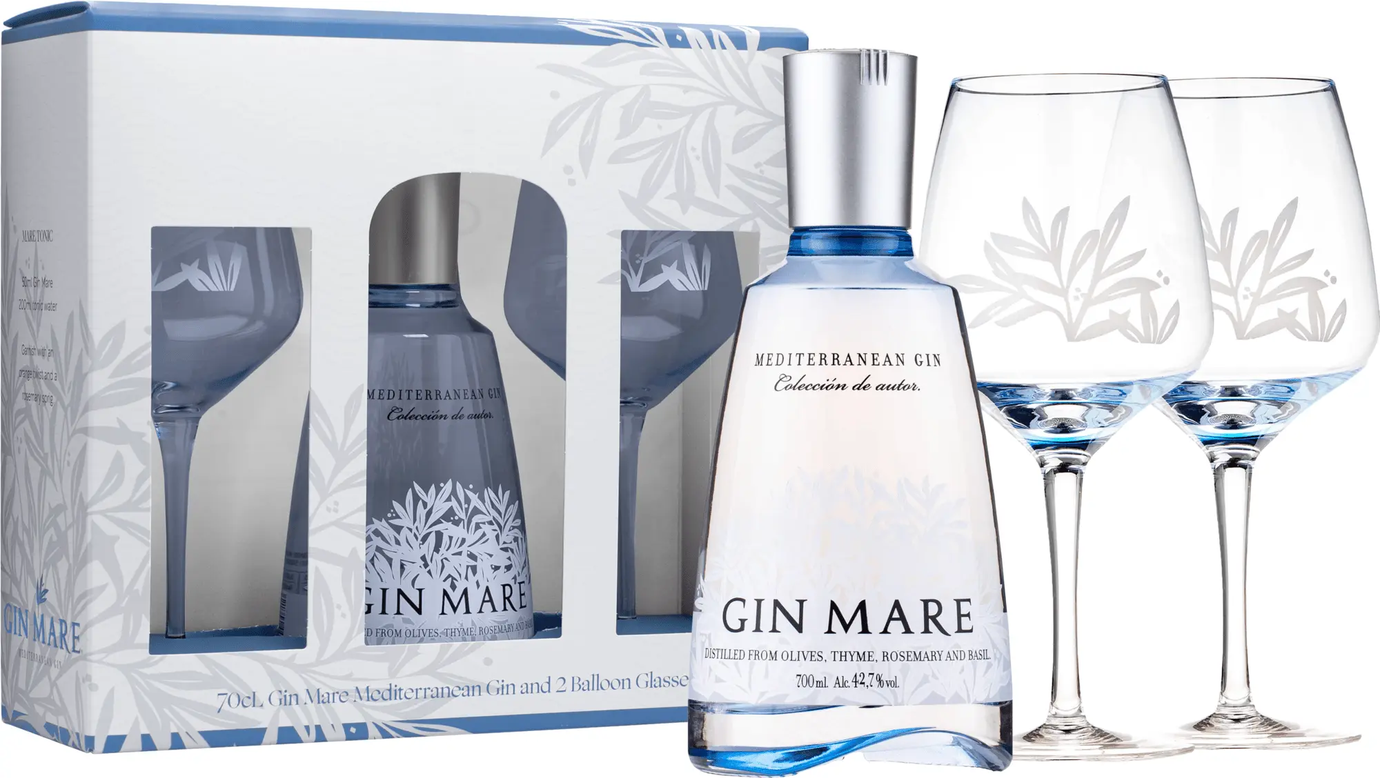 Gin Mare 2025 se 2 sklenicemi 42,7% 0,7l (darčekové balenie 2 poháre)