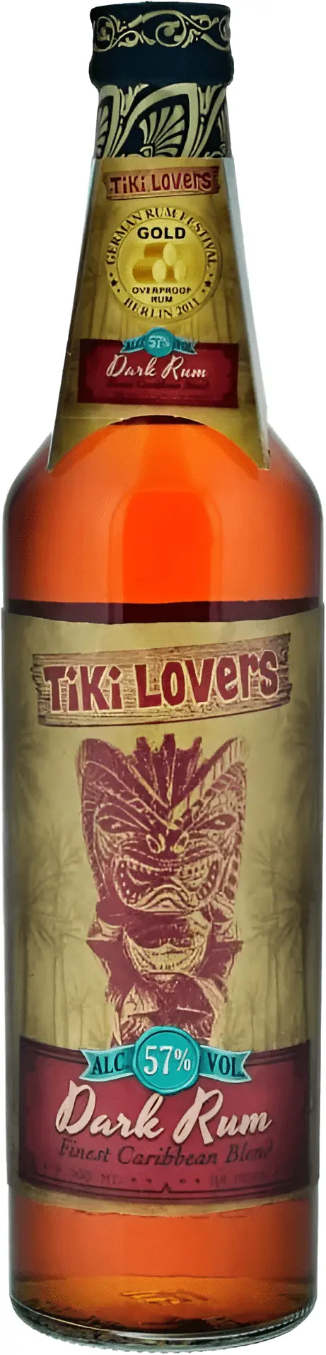 Tiki Lovers 114 Proof - Dark aged overproof karibský rum 57% 0,7l