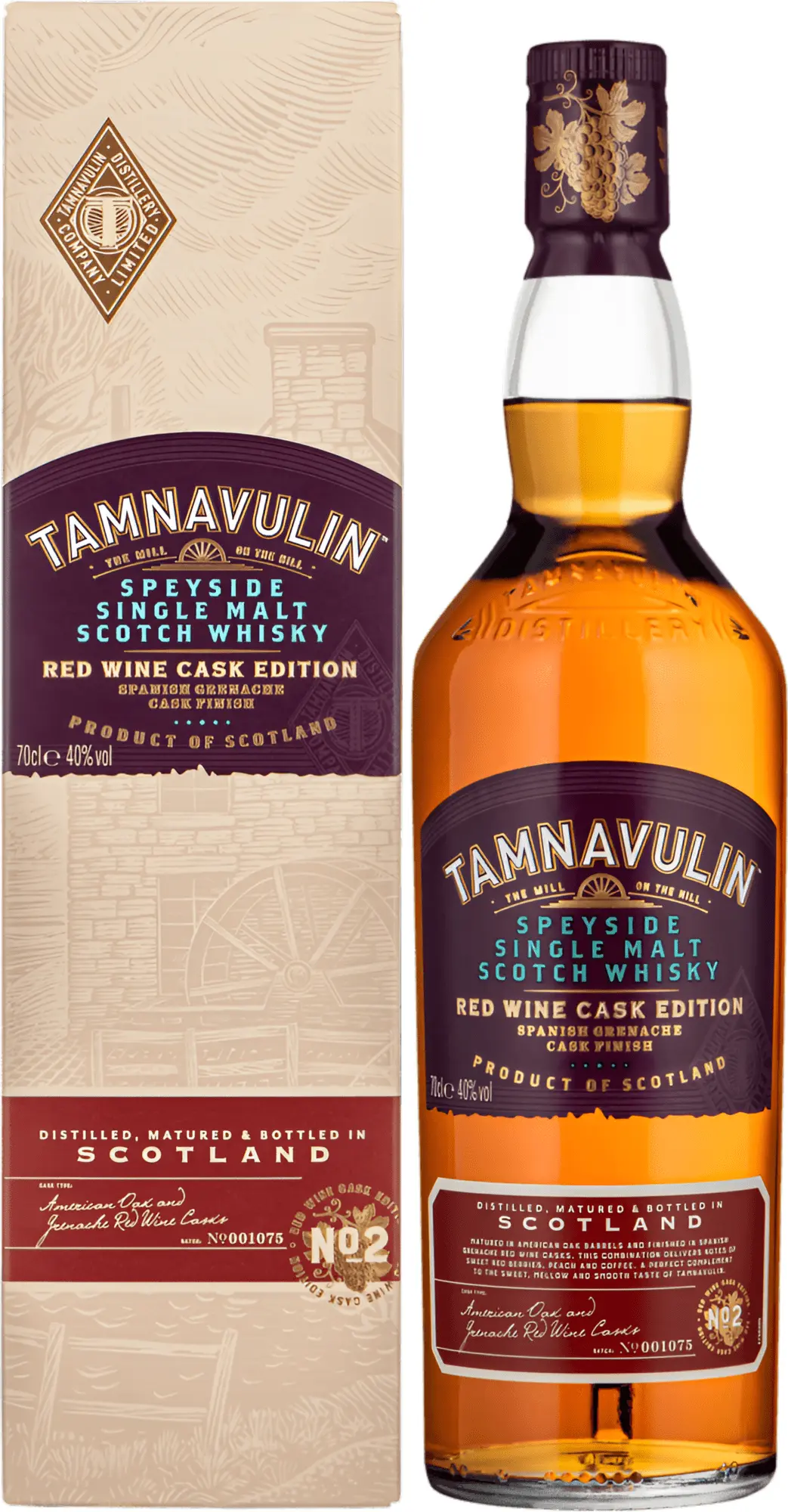 Tamnavulin Red Wine Spanish Grenache Finish 40% 0,7l