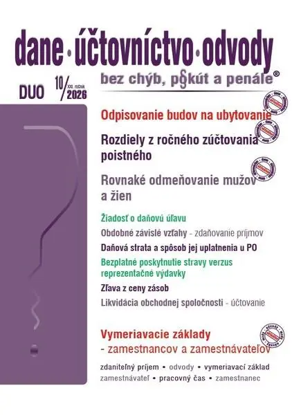 DUO 10/2026 - Odpisovanie budov a zdaňovanie