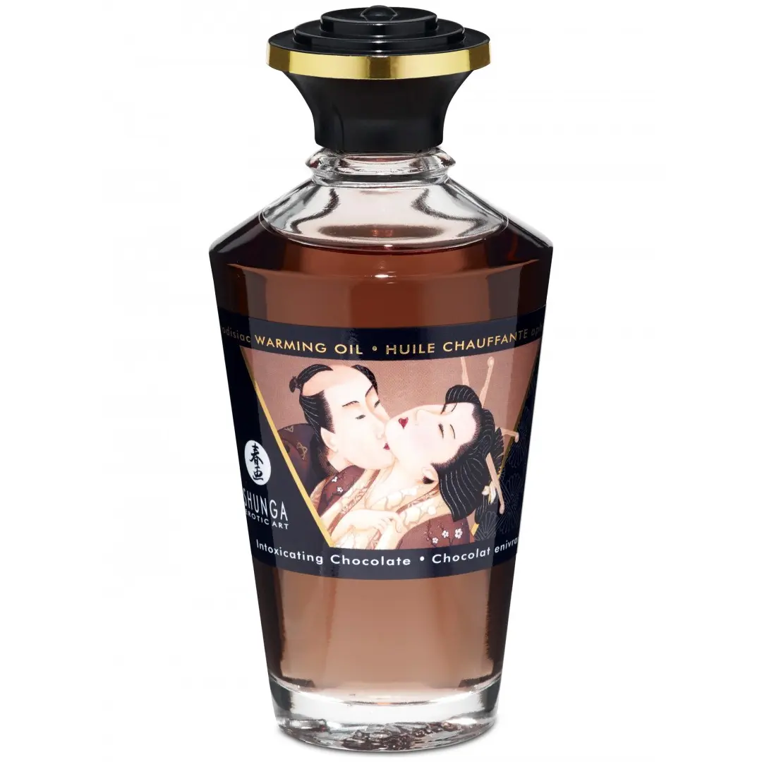 Shunga - masážní olej s hřejivým efektem - čokoláda - 100 ml