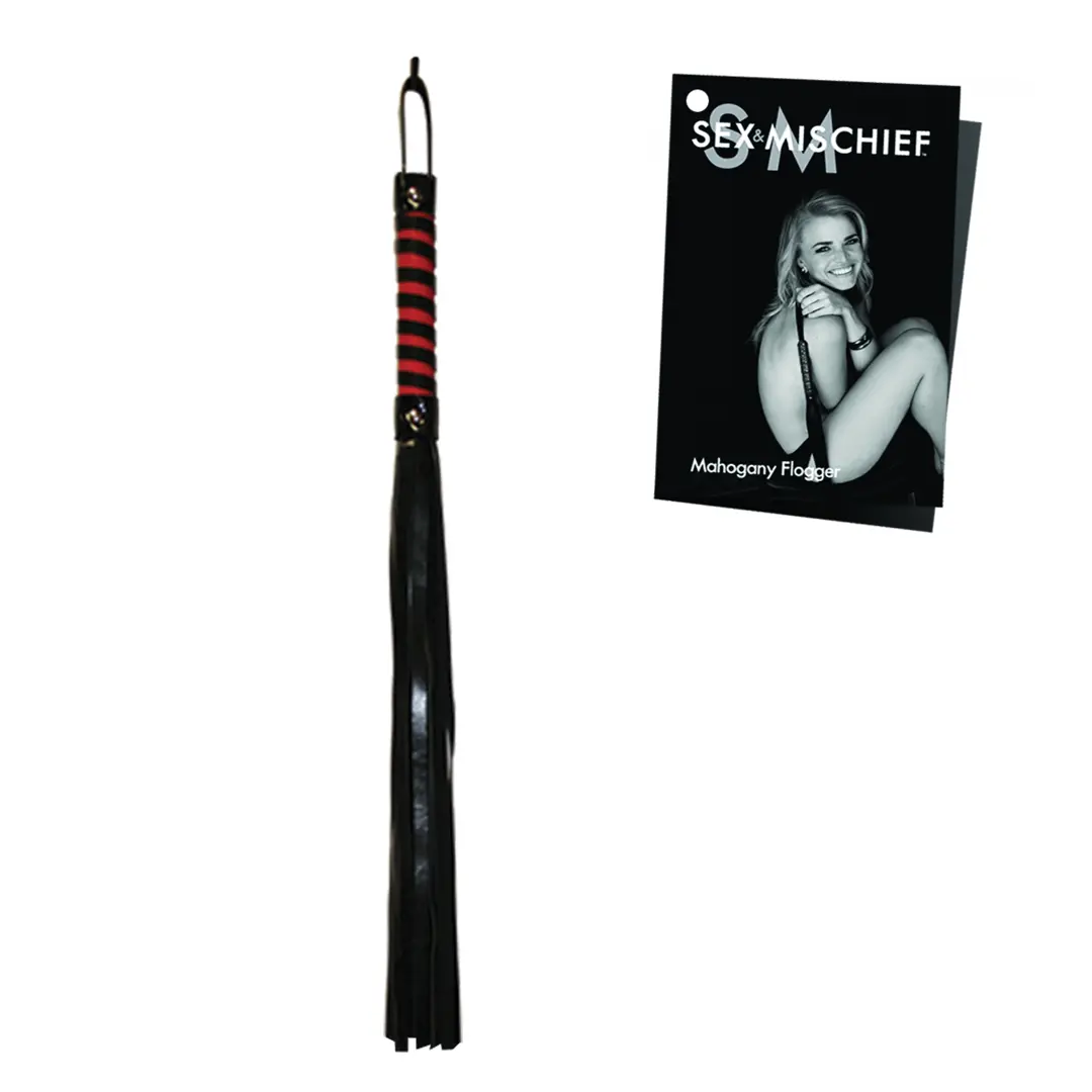 S&M Red & Black Stripe Flogger 81cm