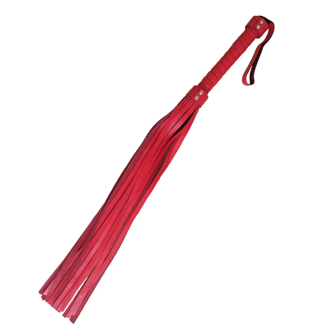 Willi kožená důtka 70cm | červená