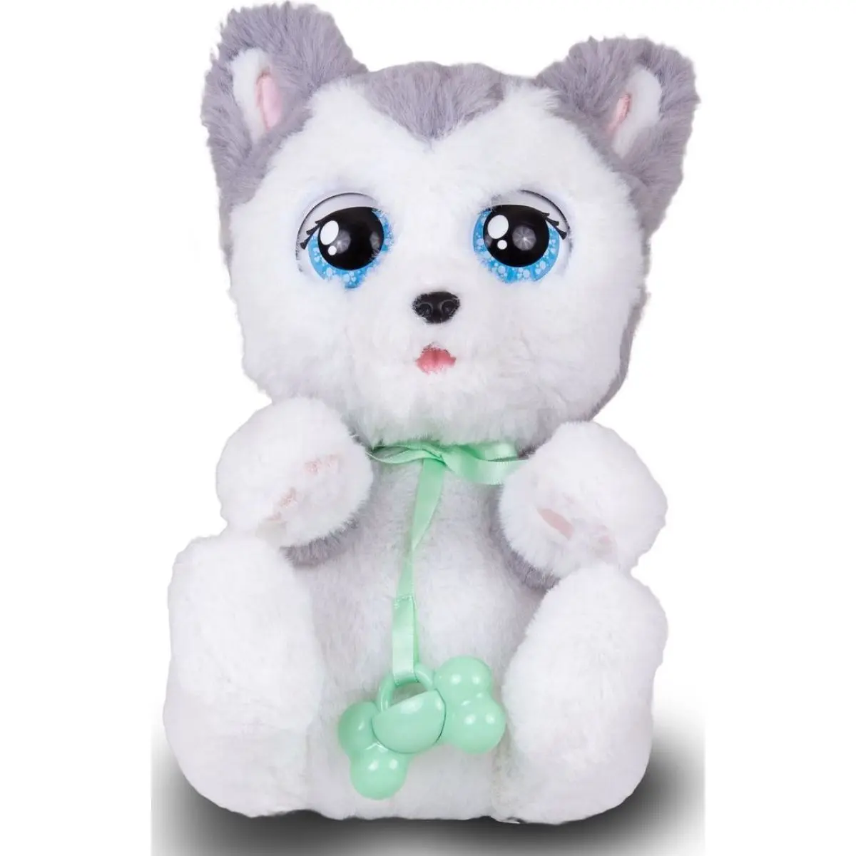 Baby Paws plyšové štěňátko bílošedé