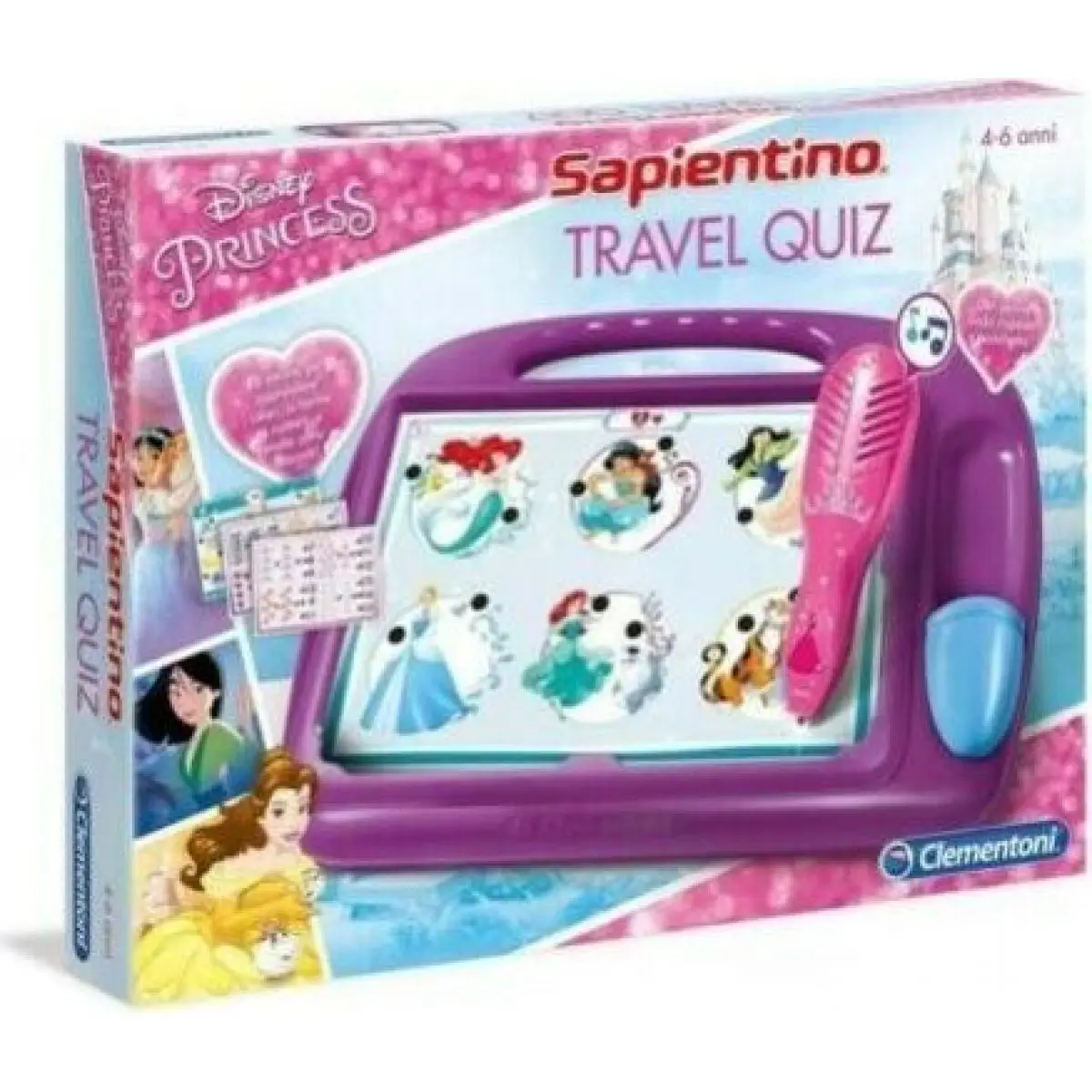 Clementoni Cestovní elektronický kvíz Disney Princezny