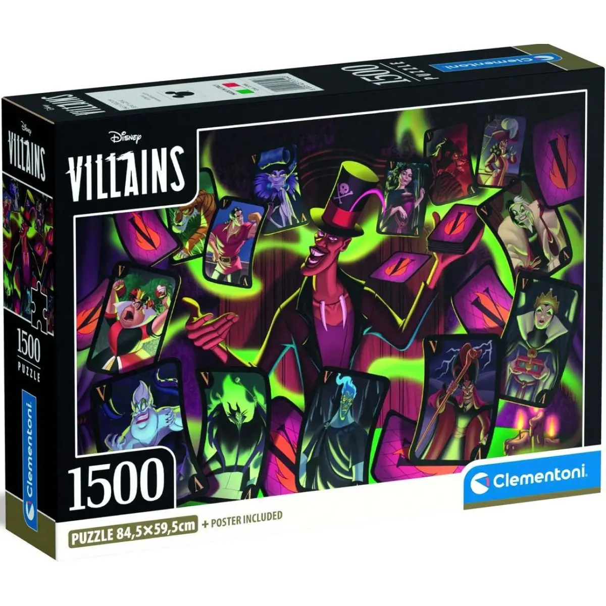 Clementoni - Puzzle 1500 Disney Záporáci