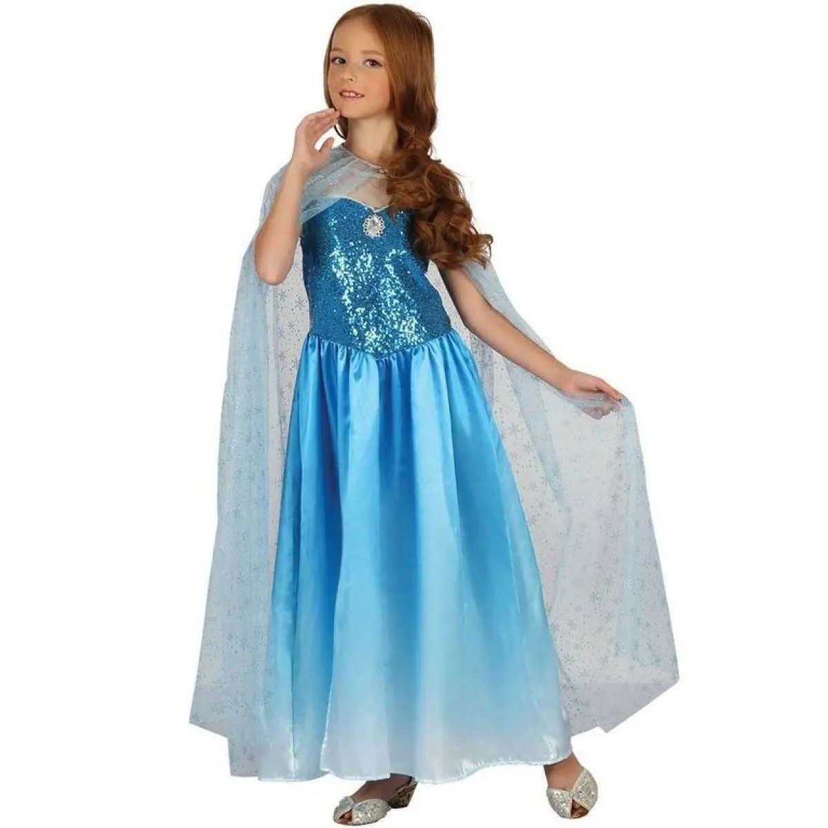 Dětské šaty na karneval sněhová královna 120 - 130 cm