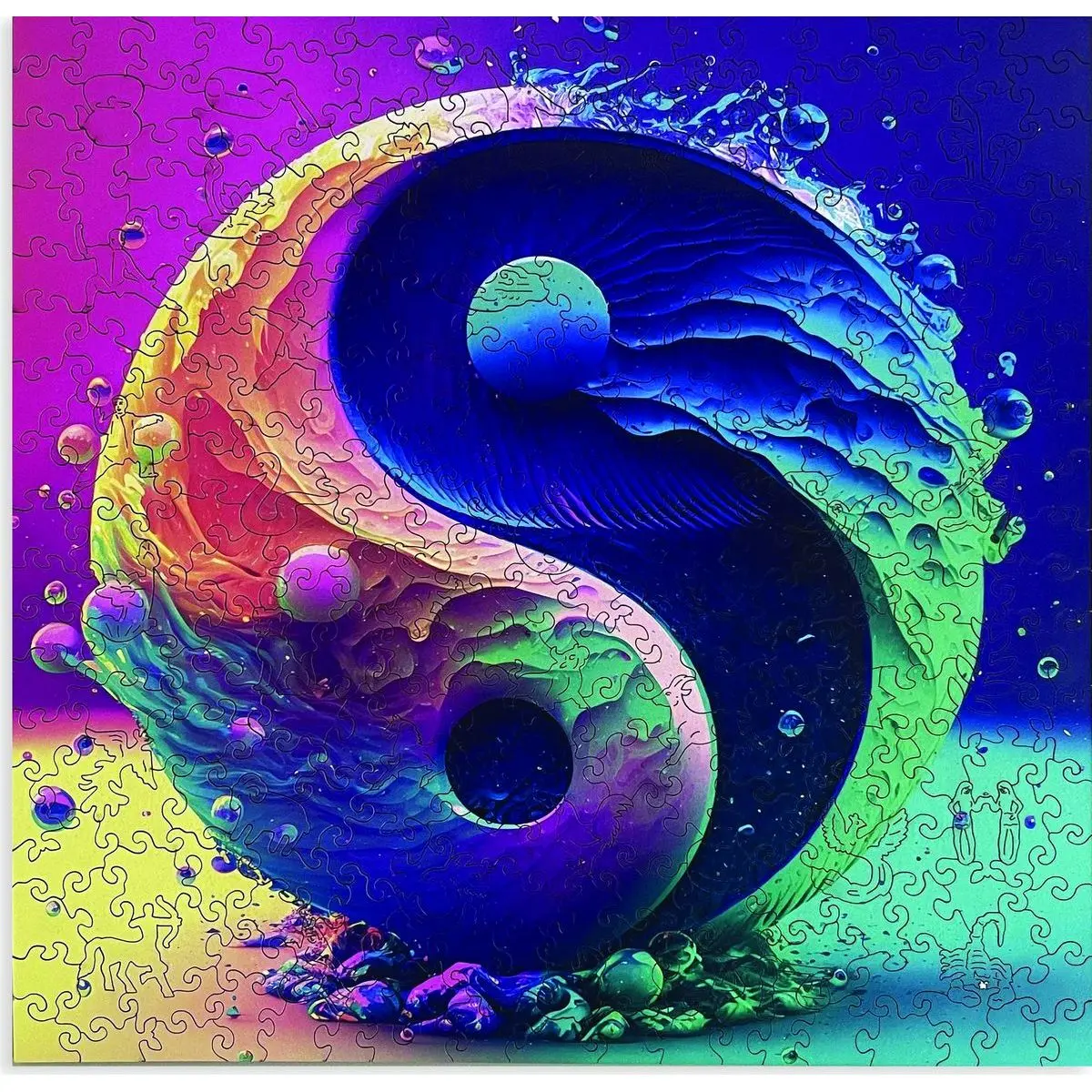 Dřevěné puzzle Jin Jang A2 - puzzle z kategorie Ostatné