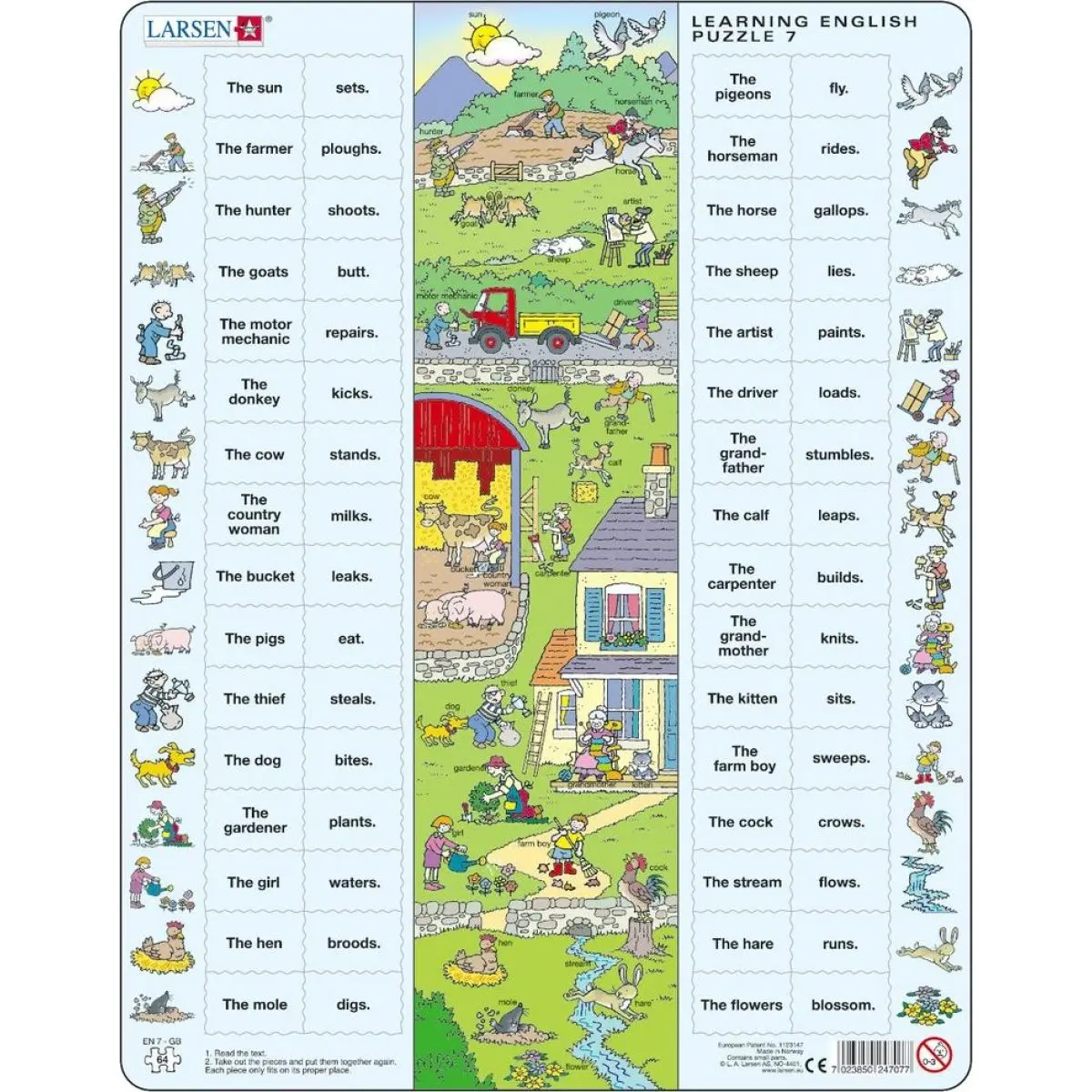 Learning English Puzzle 7 EN7 - puzzle z kategorie Náučné puzzle
