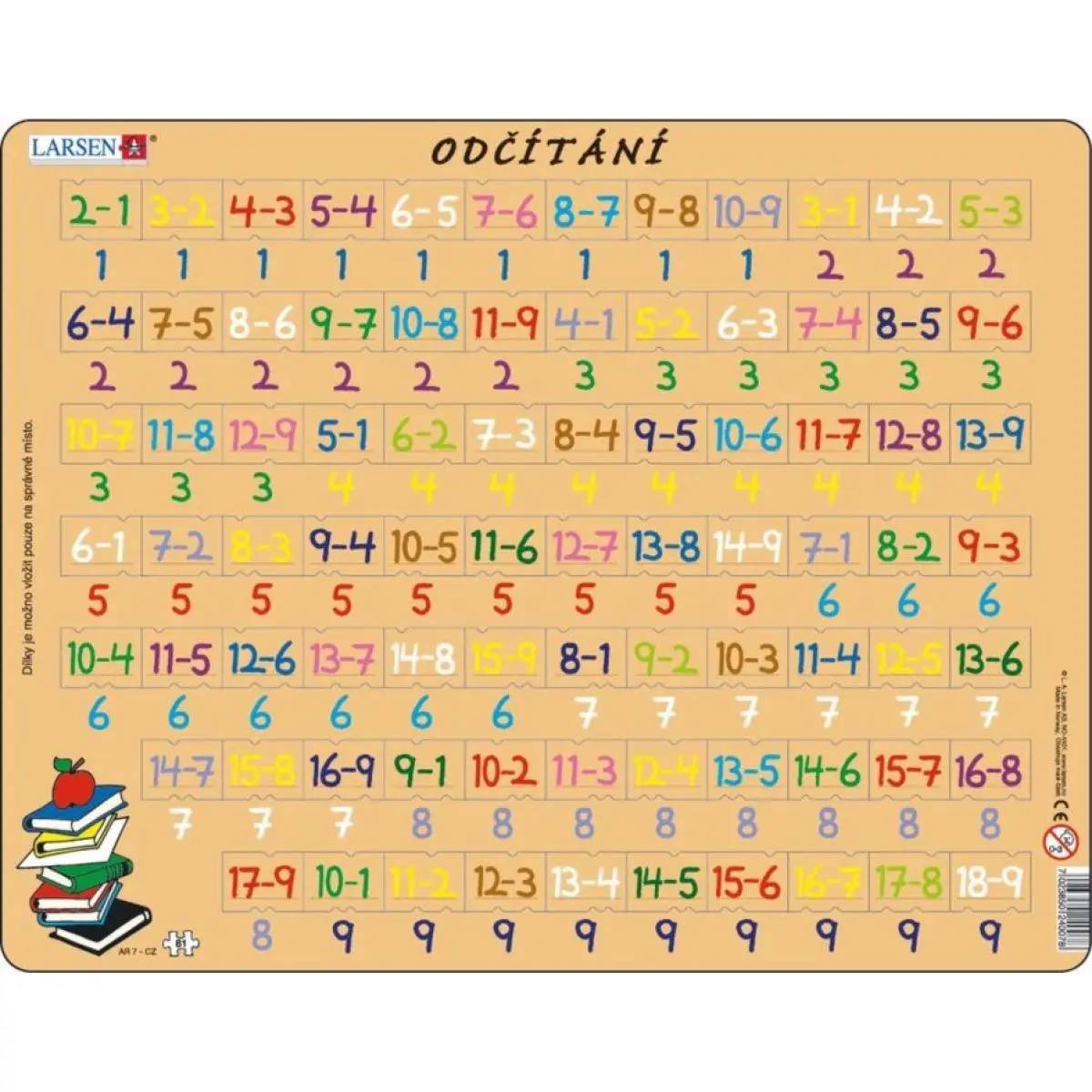 Puzzle Odčítání 1–65
