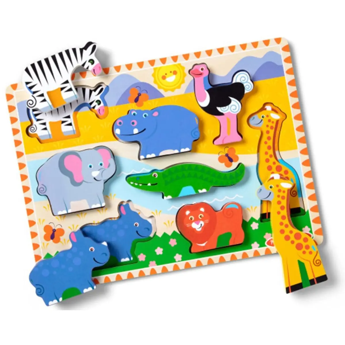Melissa & Doug dřevěné puzzle safari