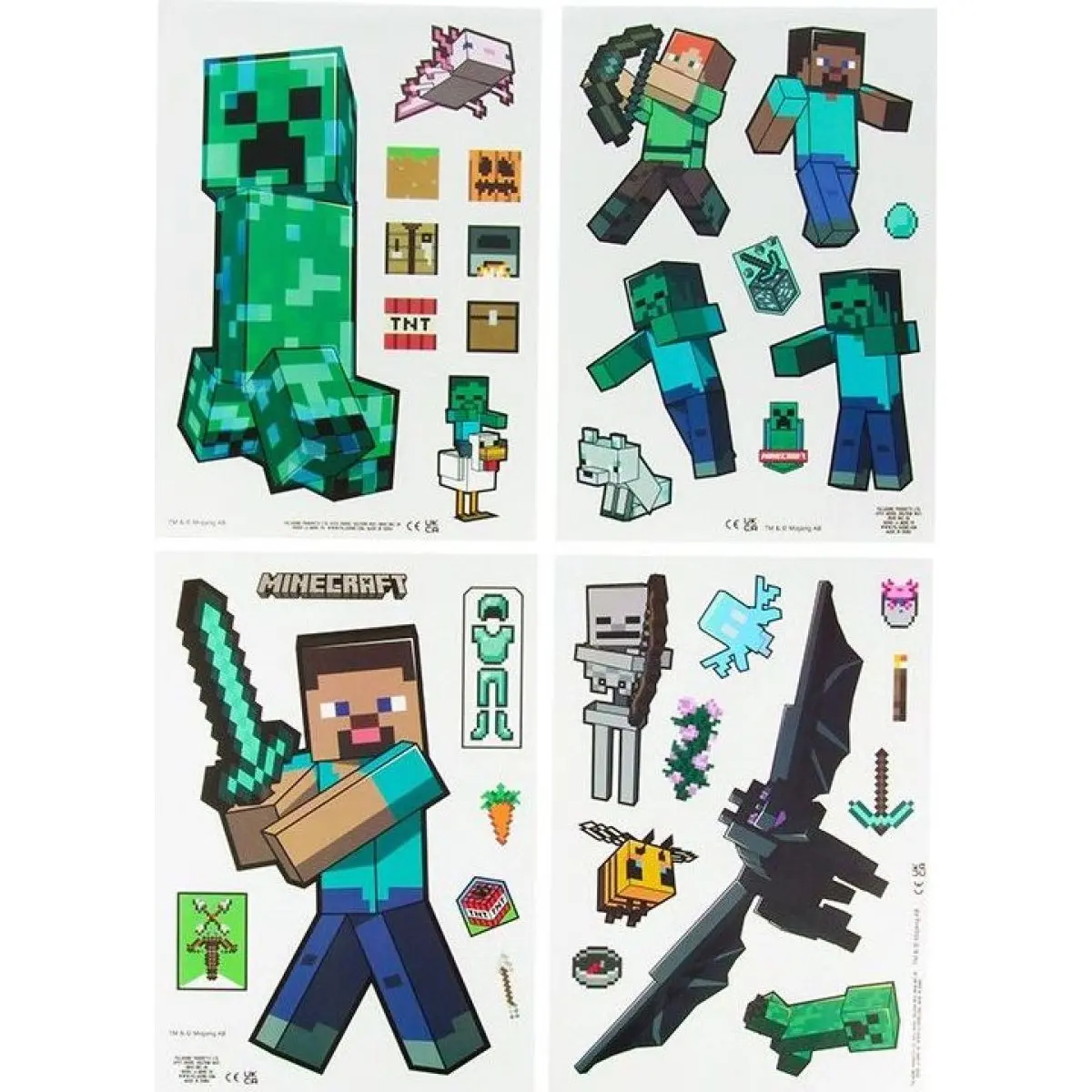 Minecraft samolepky na sklo