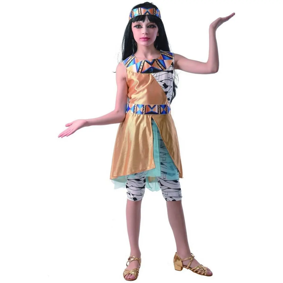 Šaty na karneval Kleopatra 110 - 120 cm