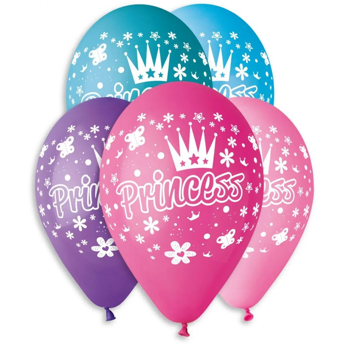 Smart Balloons Nafukovací balonky princezny průměr 30 cm 5 ks