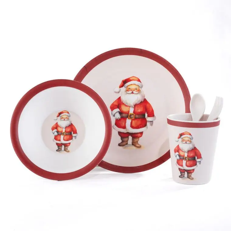 5dílná dětská jídelní sada z melaminu Santa