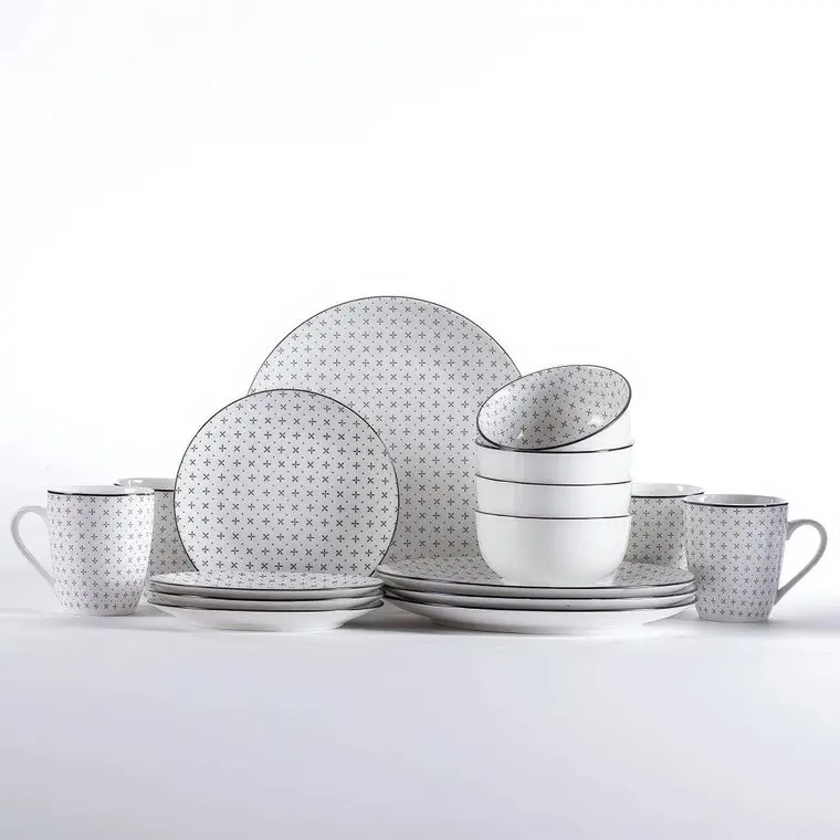 Porcelánová jídelní souprava LISBON 16 ks