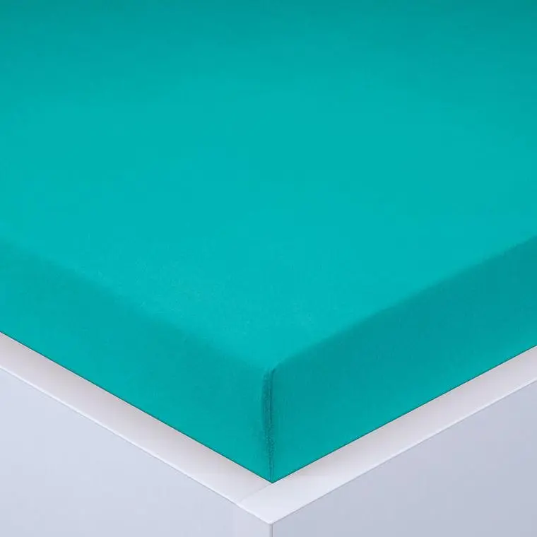Napínací prostěradlo jersey EXCLUSIVE tyrkysově zelené 160 x 200 cm