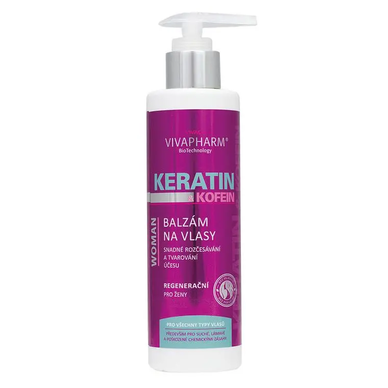 Vivaco Keratinový balzám na vlasy s kofeinem VIVAPHARM 200 ml